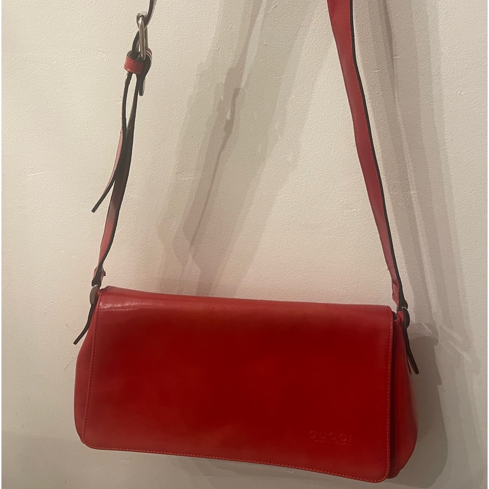 Vintage Gucci Red Leather Tote